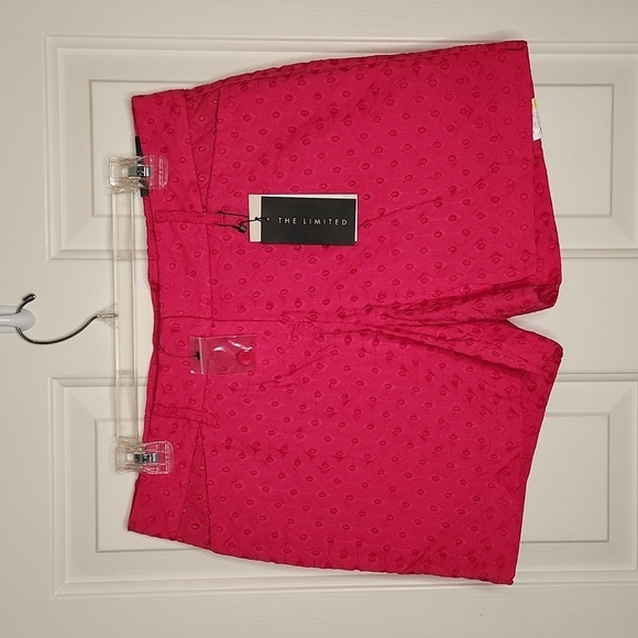 The Limited Pants - The Limited Hot Pink Eyelet Tailored Short  Size 8
